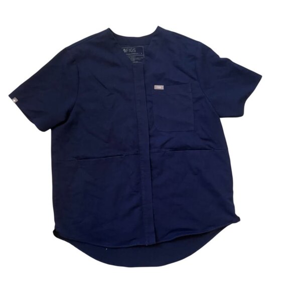 FIGS Navy Blue 2 Piece Scrub Set Zip Top and Zamora Joggers size S Petite - Picture 2 of 7